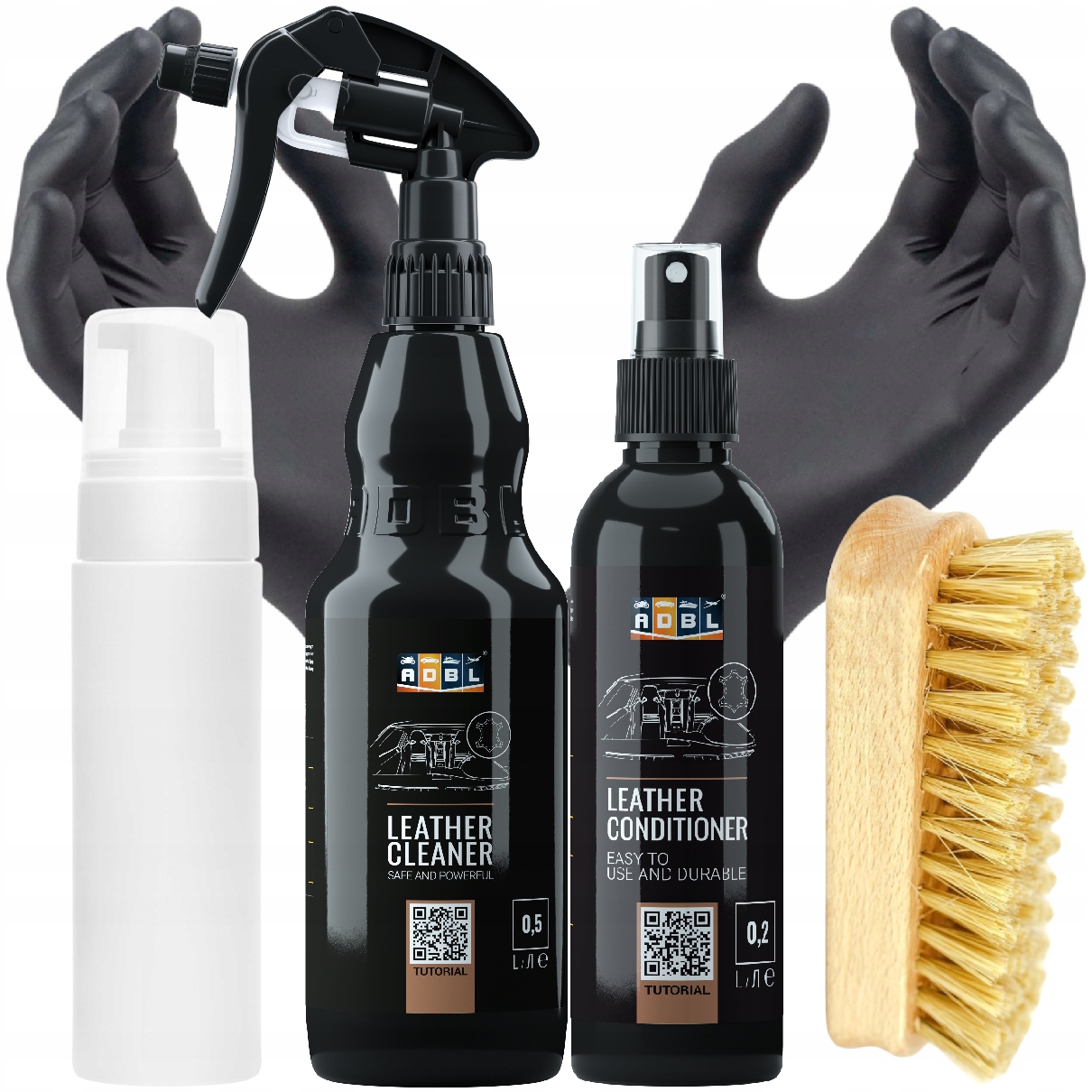 Adbl Zestaw Do Czyszczenia Skóry Leather Kit Cleaner Conditioner Akcesoria