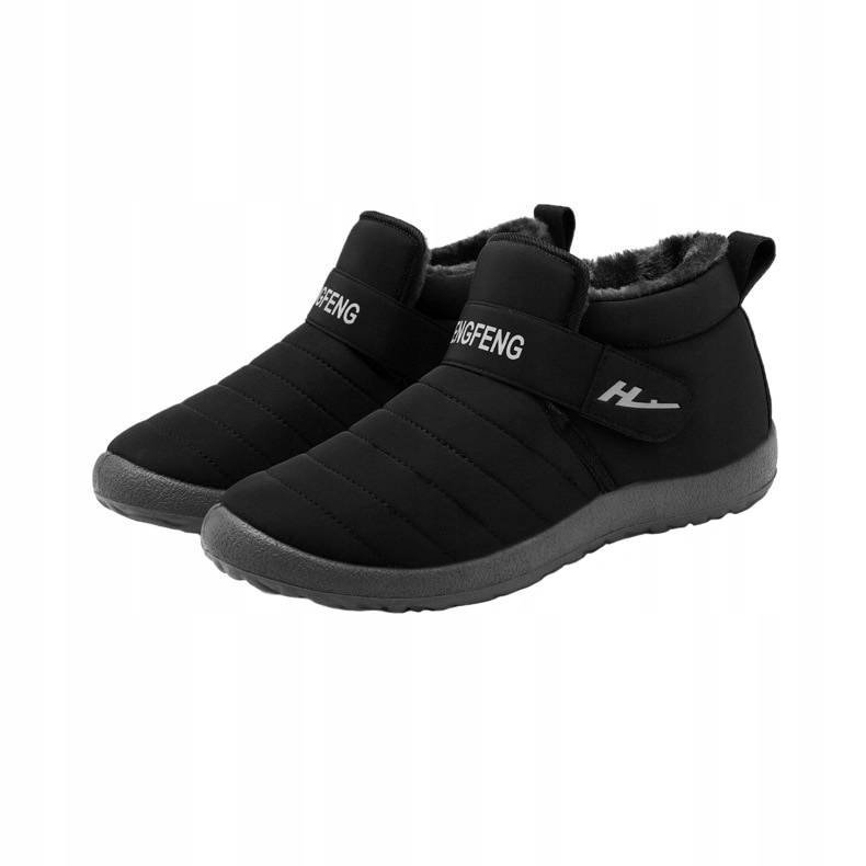 BUTY NA ŚNIEG ZIMOWE OCIEPLANE CZARNE UNISEX Ocieplenie tak