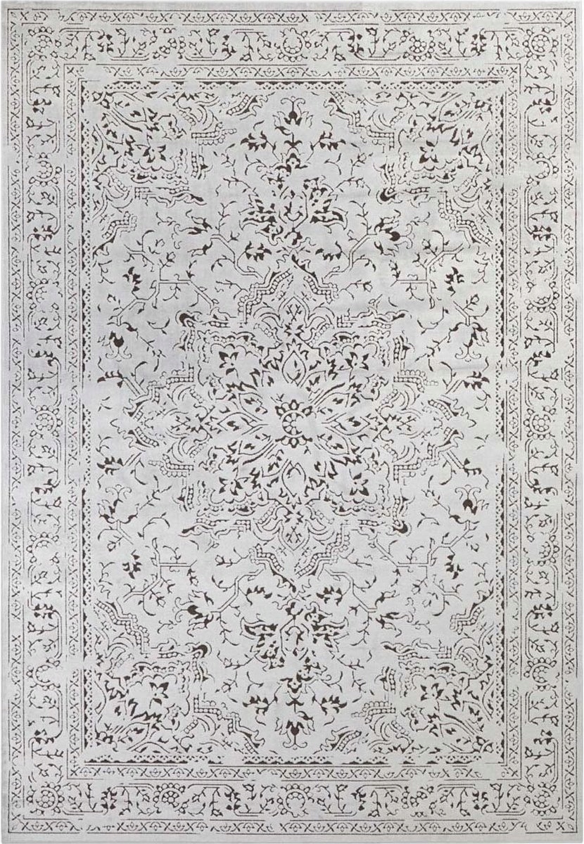 Koberec 135x195 cm tradiční, klasický do obývacího pokoje, šedo krémový