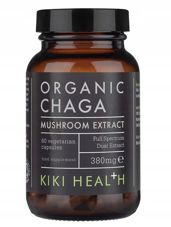 Kiki Health Chaga Extract Organic, 380mg, 60 vkaps