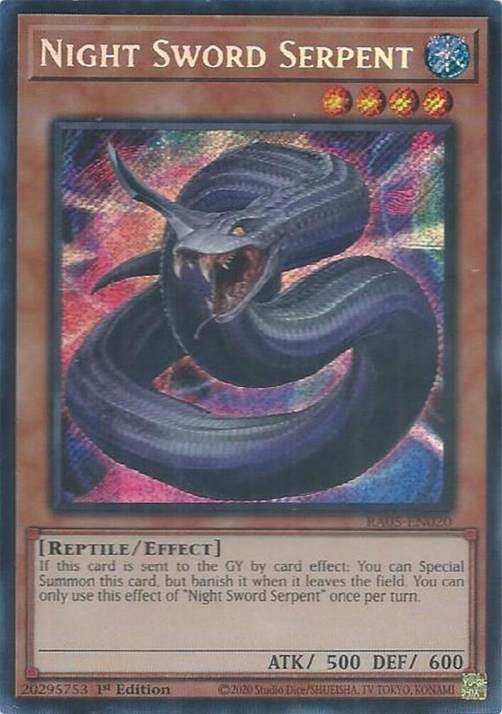 Yu-Gi-Oh! TCG: Night Sword Serpent (ScR) (RA05)