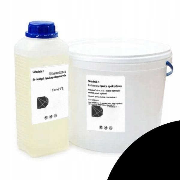 Čierna epoxidová živica na betónové podlahy na balkón, terasu, garáž, 7 kg