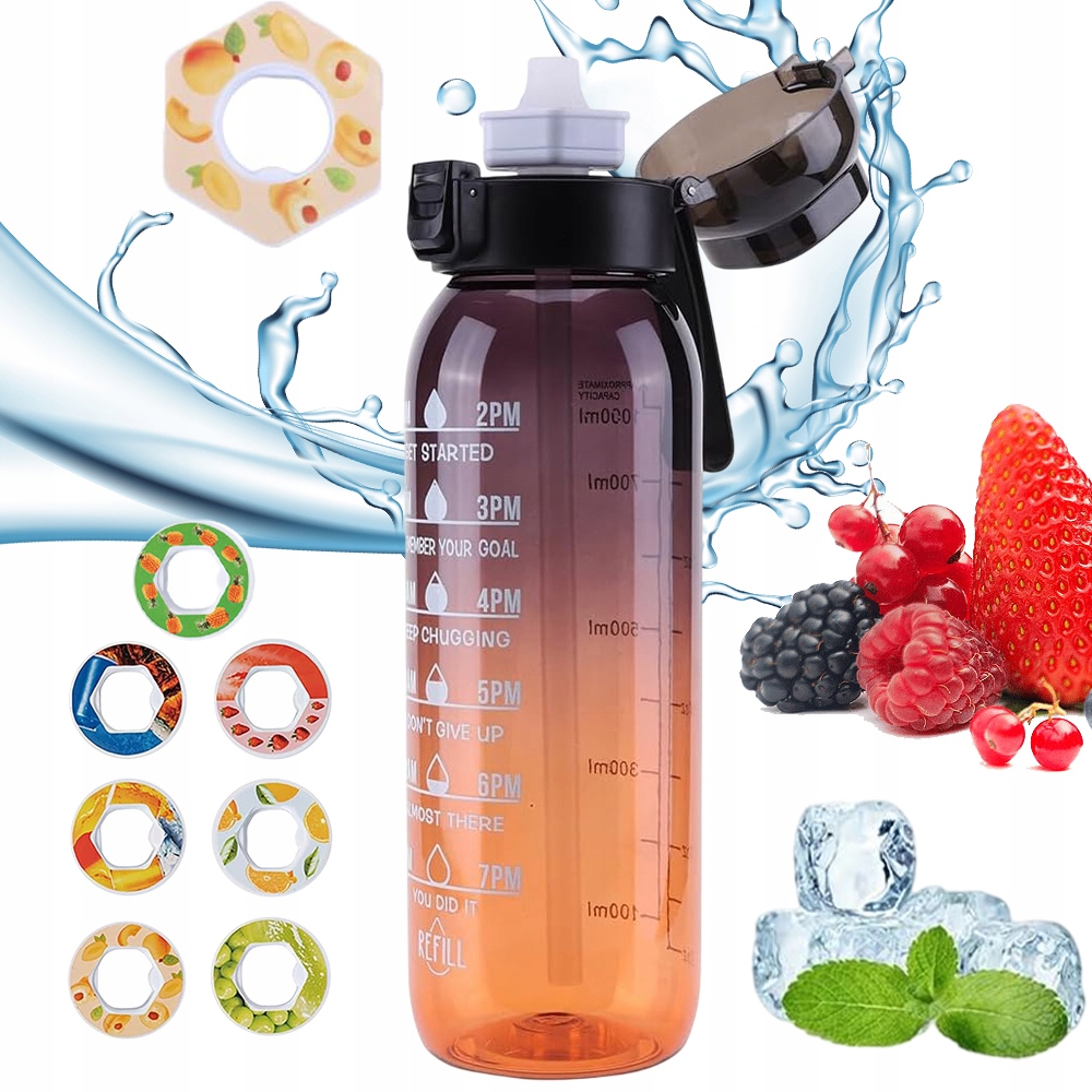 Láhev Na Vodu Lahev Na Pití Sportovní Air Up 1000 ML Se 7 Chuťovými Kapslemi