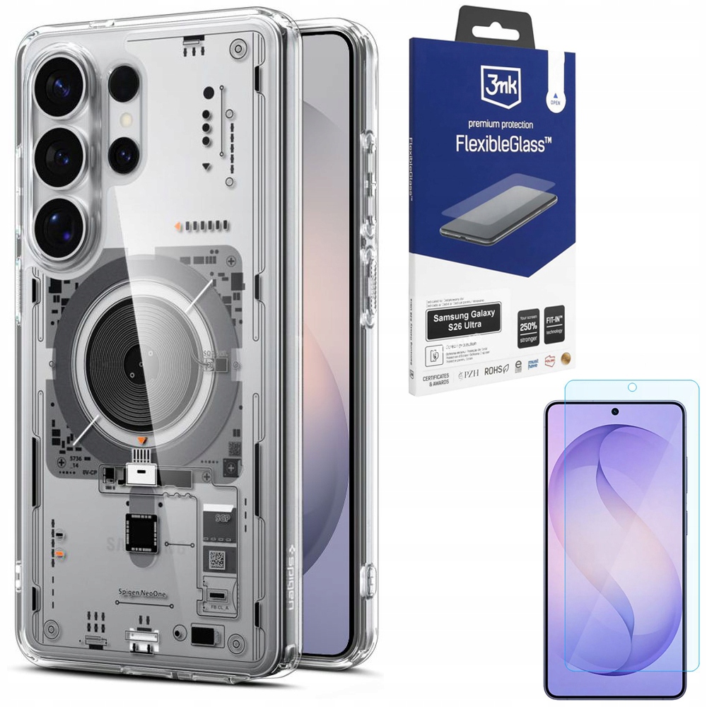 Pouzdro Spigen Ultra Hybrid Neo One Sklo 3mk pro Samsung Galaxy S26 Ultra