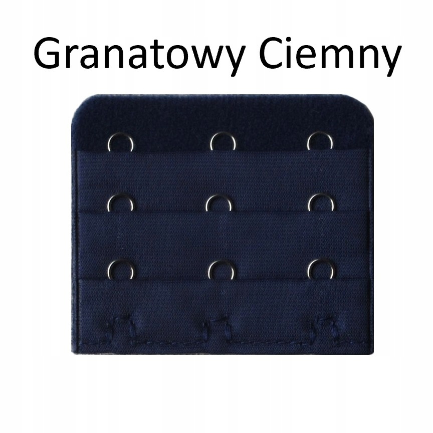

Przedłużka biustonosza 3x3 haftki Granatowy ciemny