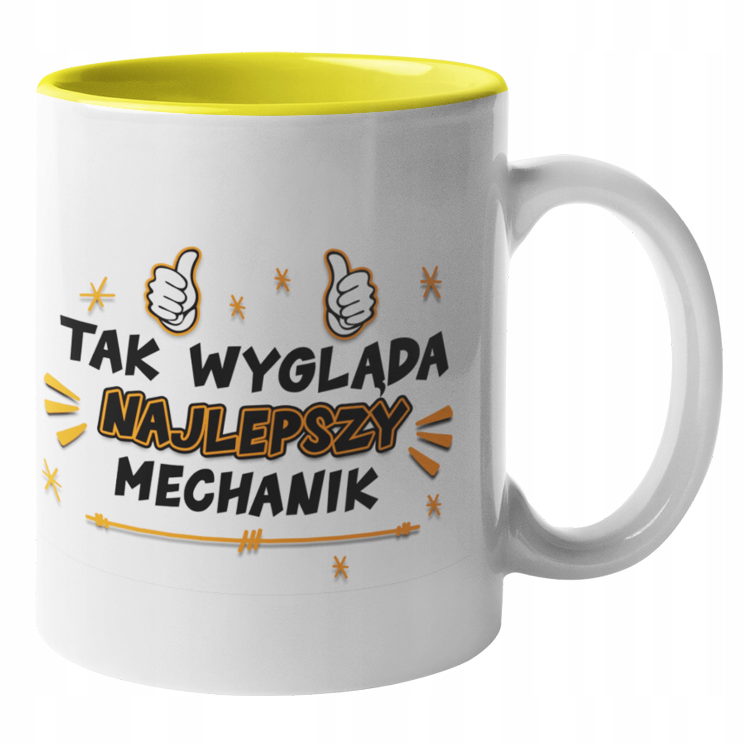 

Kubek Mechanika Dla Mechanika instalatora żółty