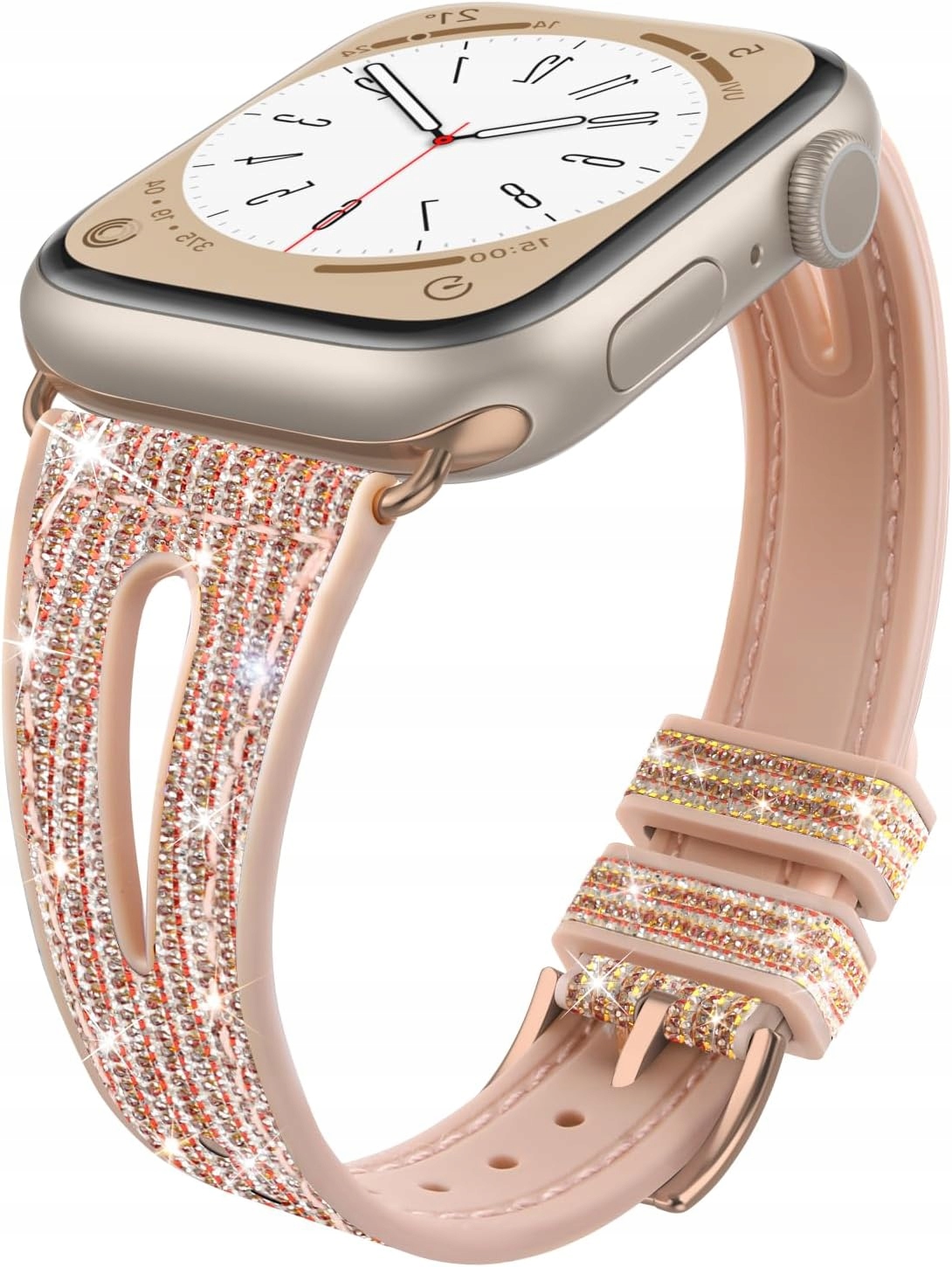 Kamita bransoleta do Apple Watch SE3 2 10/9/8/7/6/5/4 44/45mm różowe złoto