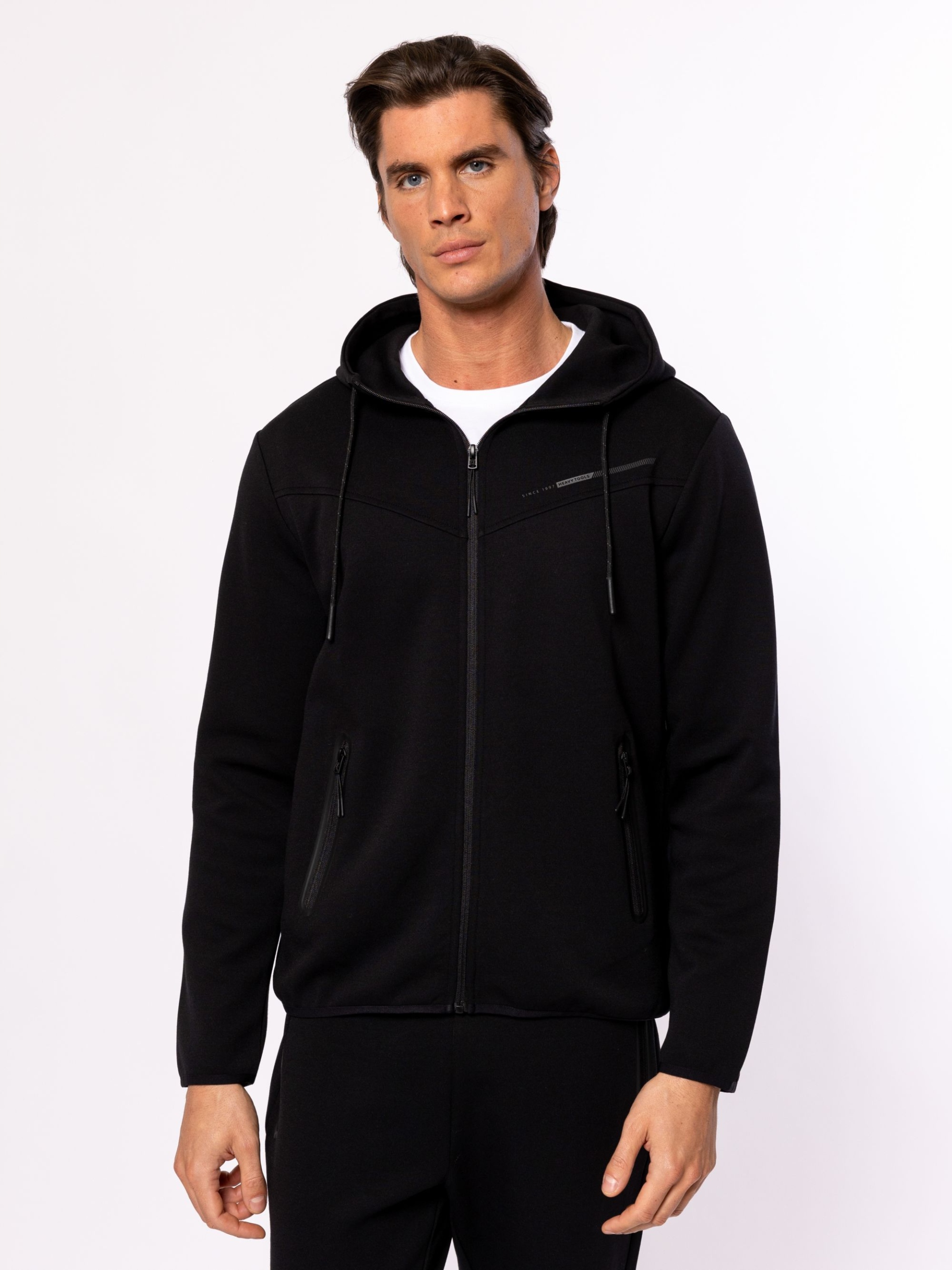 Heavy Tools Mikina S Kapucí Rozepínací Salvado Heavy Tools, černá, Velikost XXL