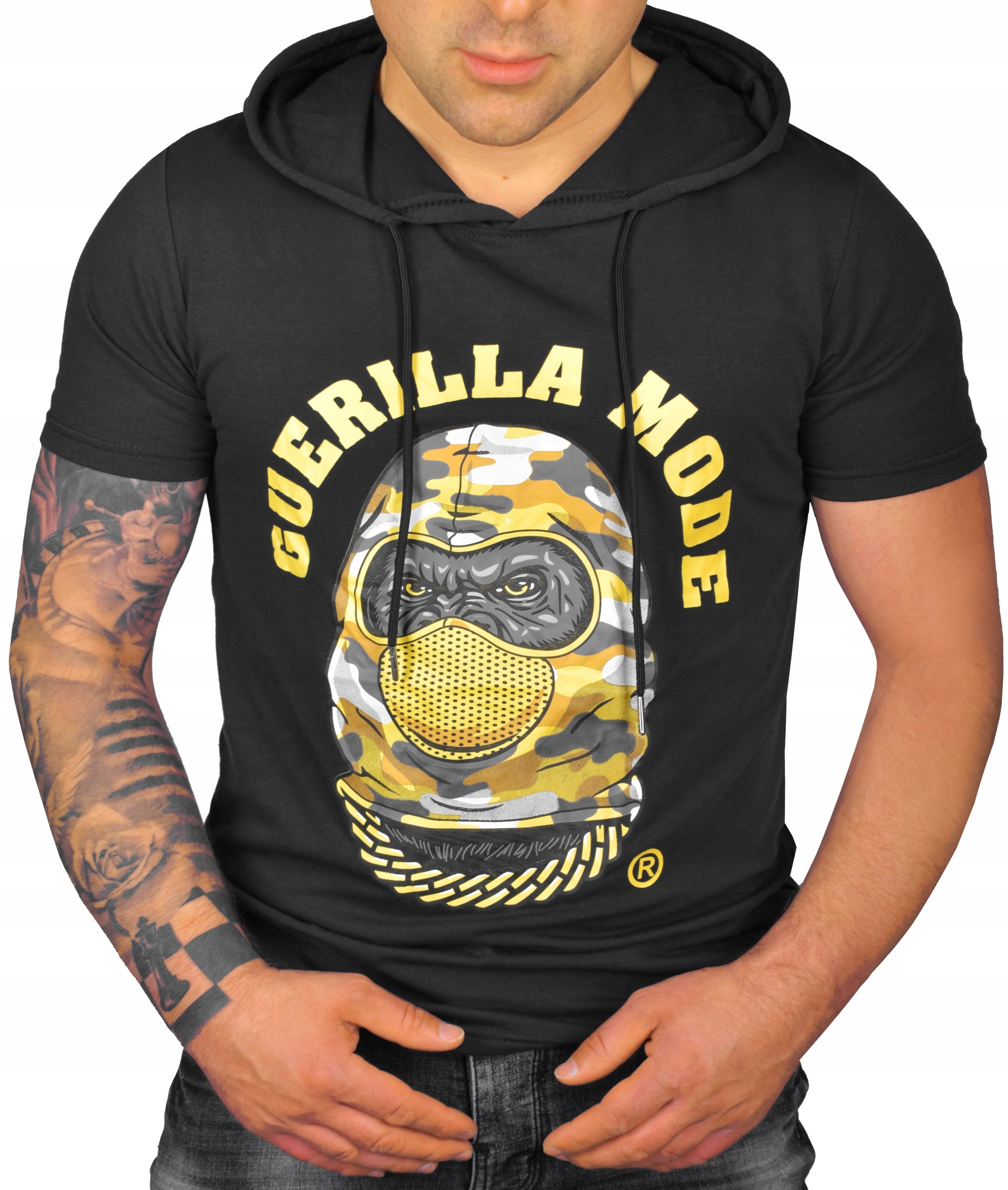 

T-shirt Męski Koszulka Ze Znaczkiem Elastan Jakość