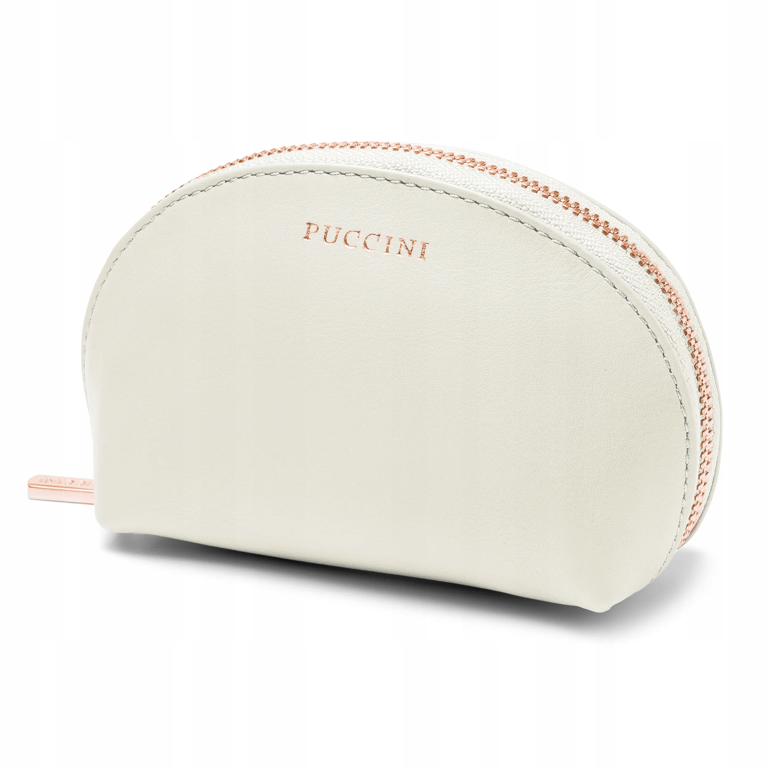 Kosmetyczka Damska Podróżna Skórzana Puccini Biała ZN92509-0A