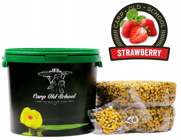 Návnadové zrno MIX Carp Old School Kbelík Jahoda 10 kg