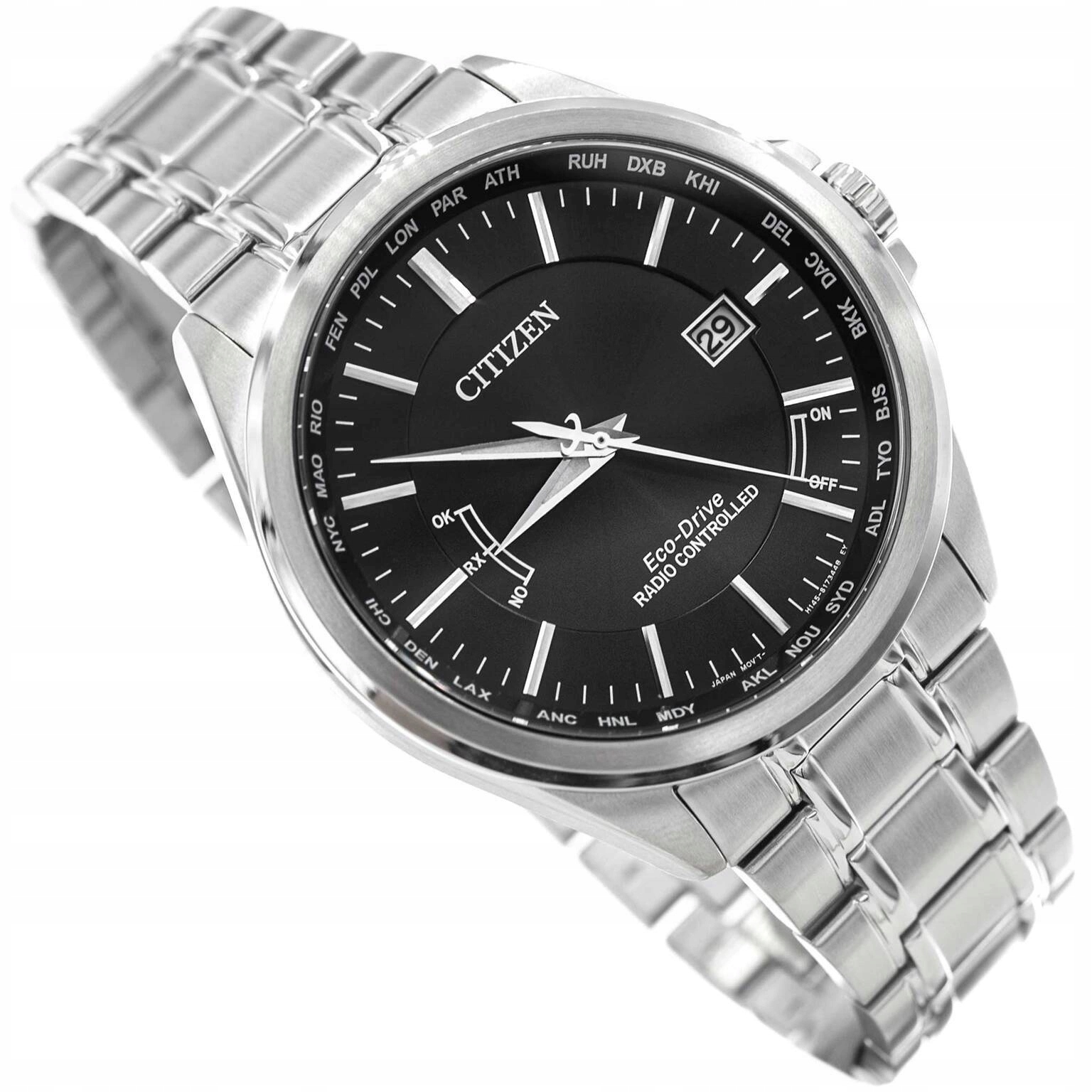 Pánské Hodinky Citizen CB0250-84E Radio Controlled Eco-drive Stříbrné 100 M