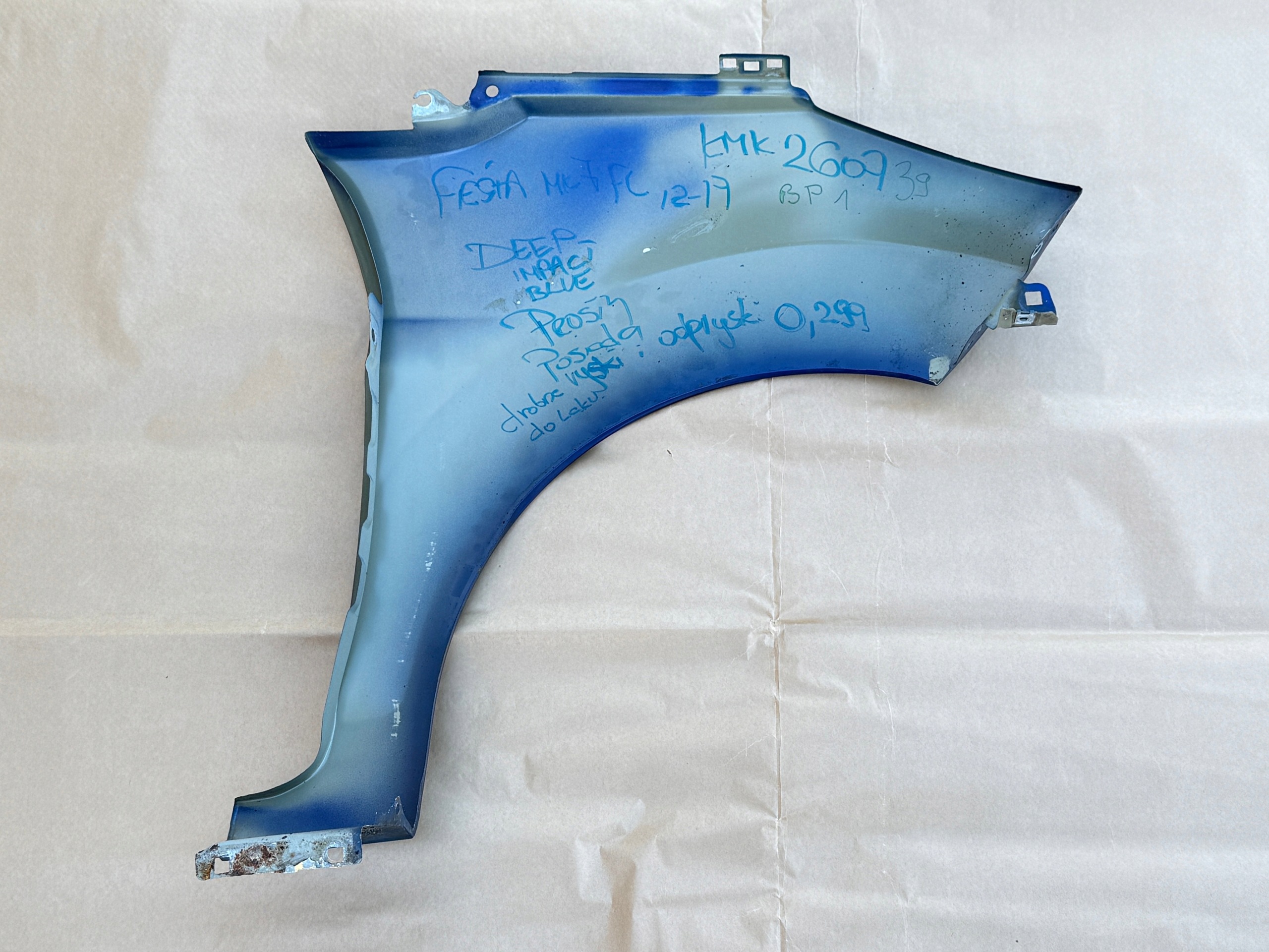 FORD FIESTA MK7 LIFT 2012-2017 fender left front DEEP IMPACT BLUE