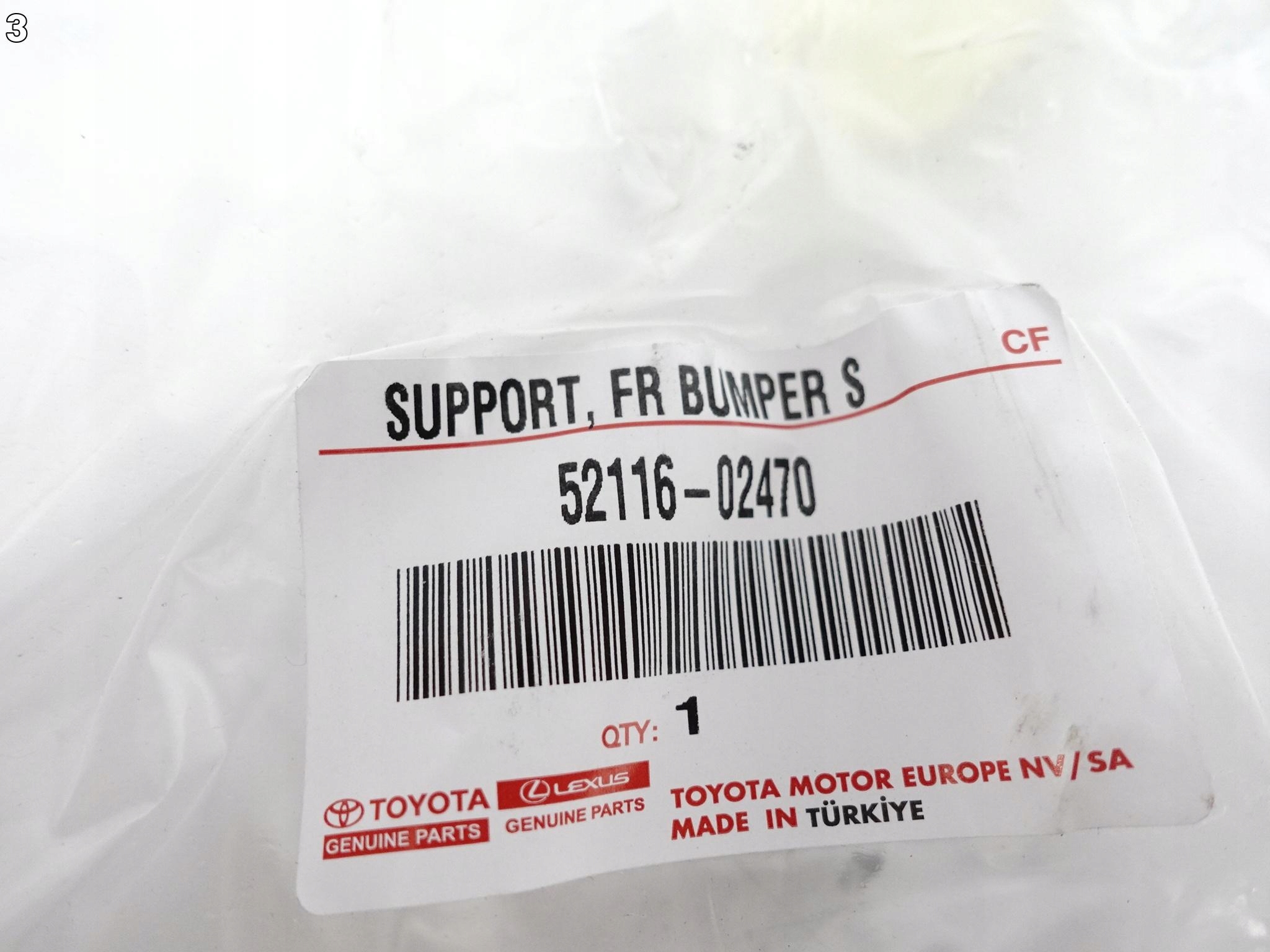 TOYOTA COROLLA E21 XII 18- support holder W bumper front left ORG