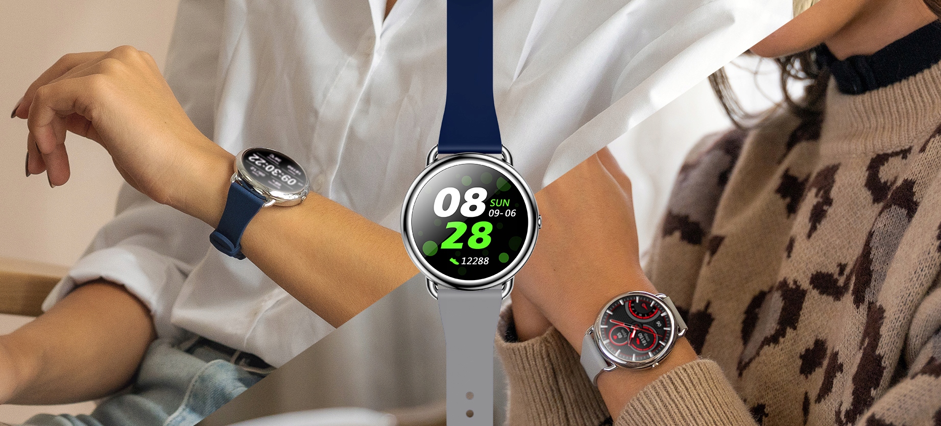 Smartwatch Bemi Cosmo Srebrny + 2 paski Transmisja danych brak