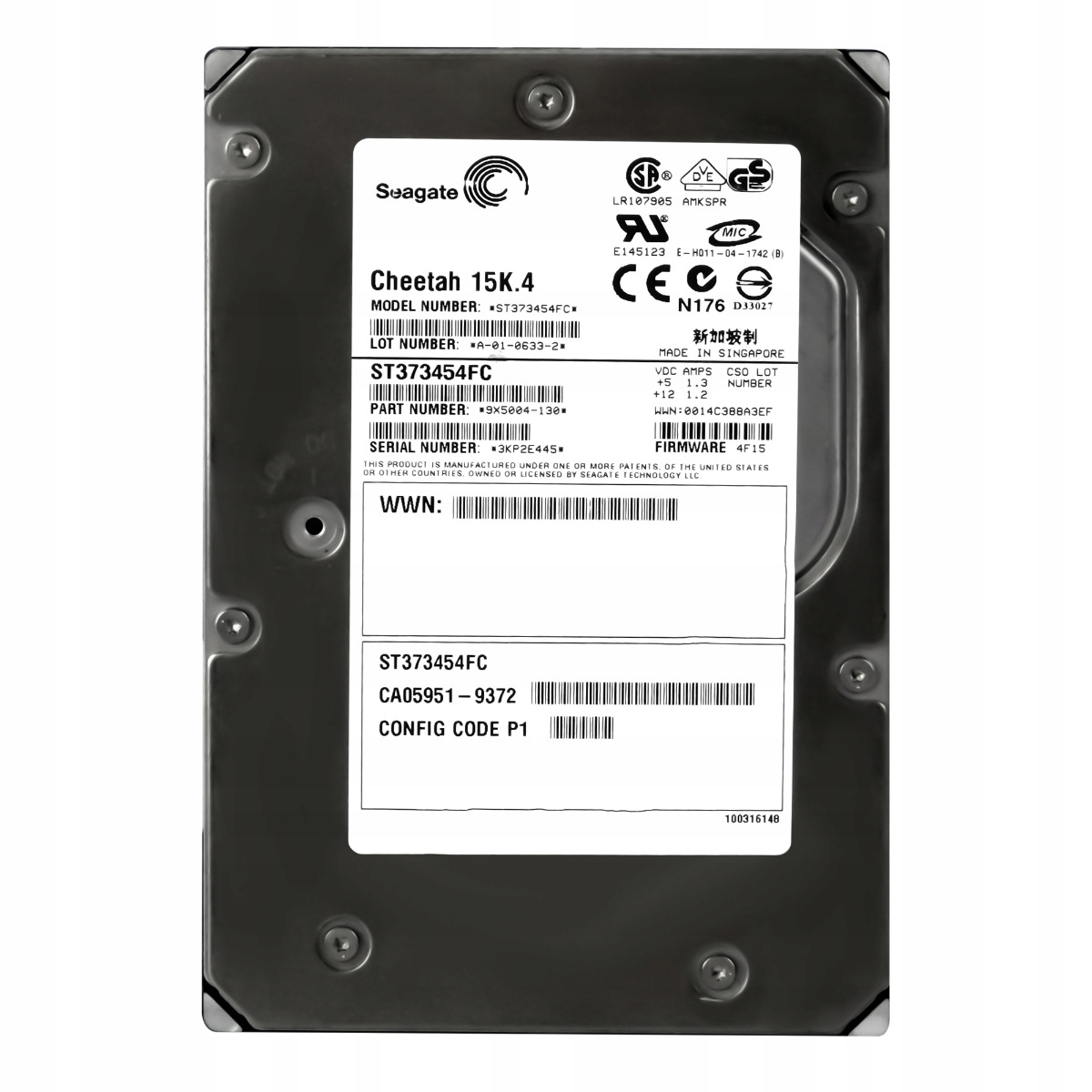 Fujitsu CA05951-9372 73GB 15K 8MB Fc 3.5'' ST373454FC