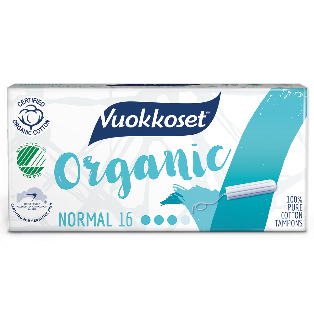 

Vuokkoset 100% Bio Tampony organic Normal X16