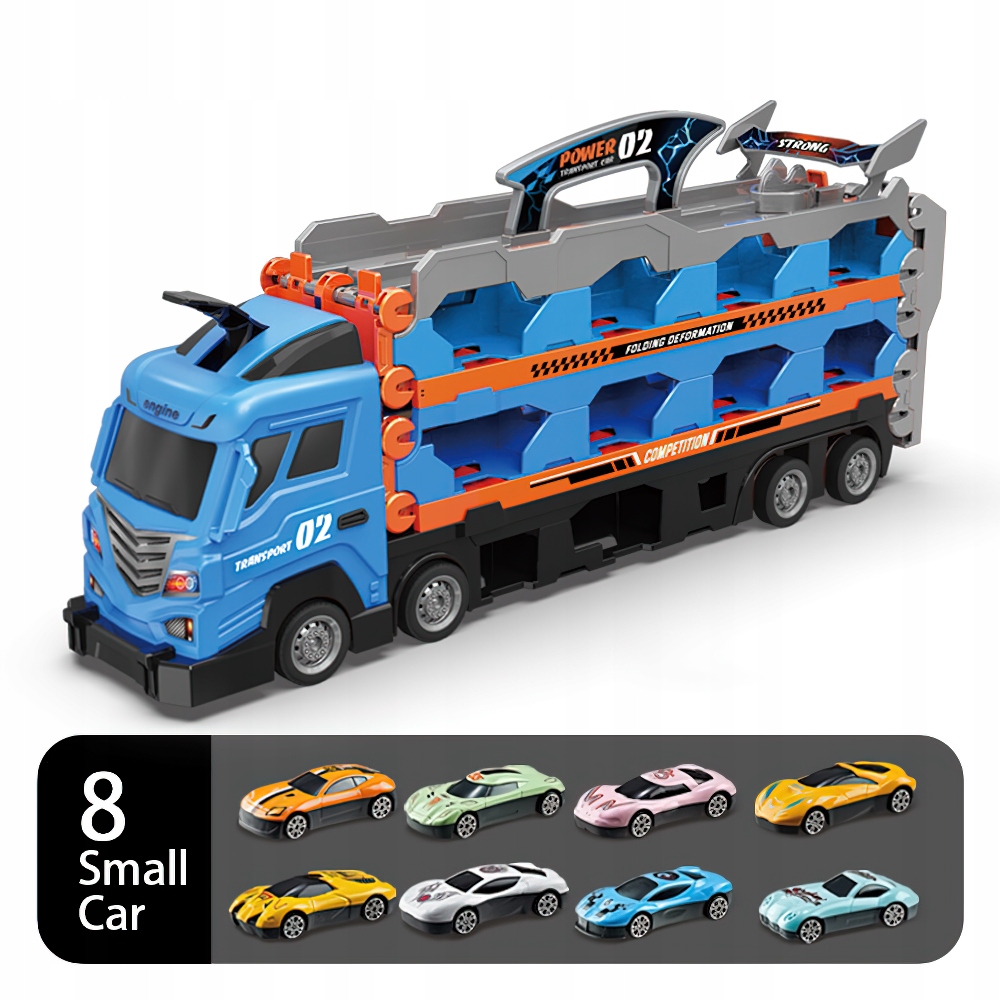 TRANSPORTER AUTEK TORY WYŚCIGOWE + 8 AUTA Prezent