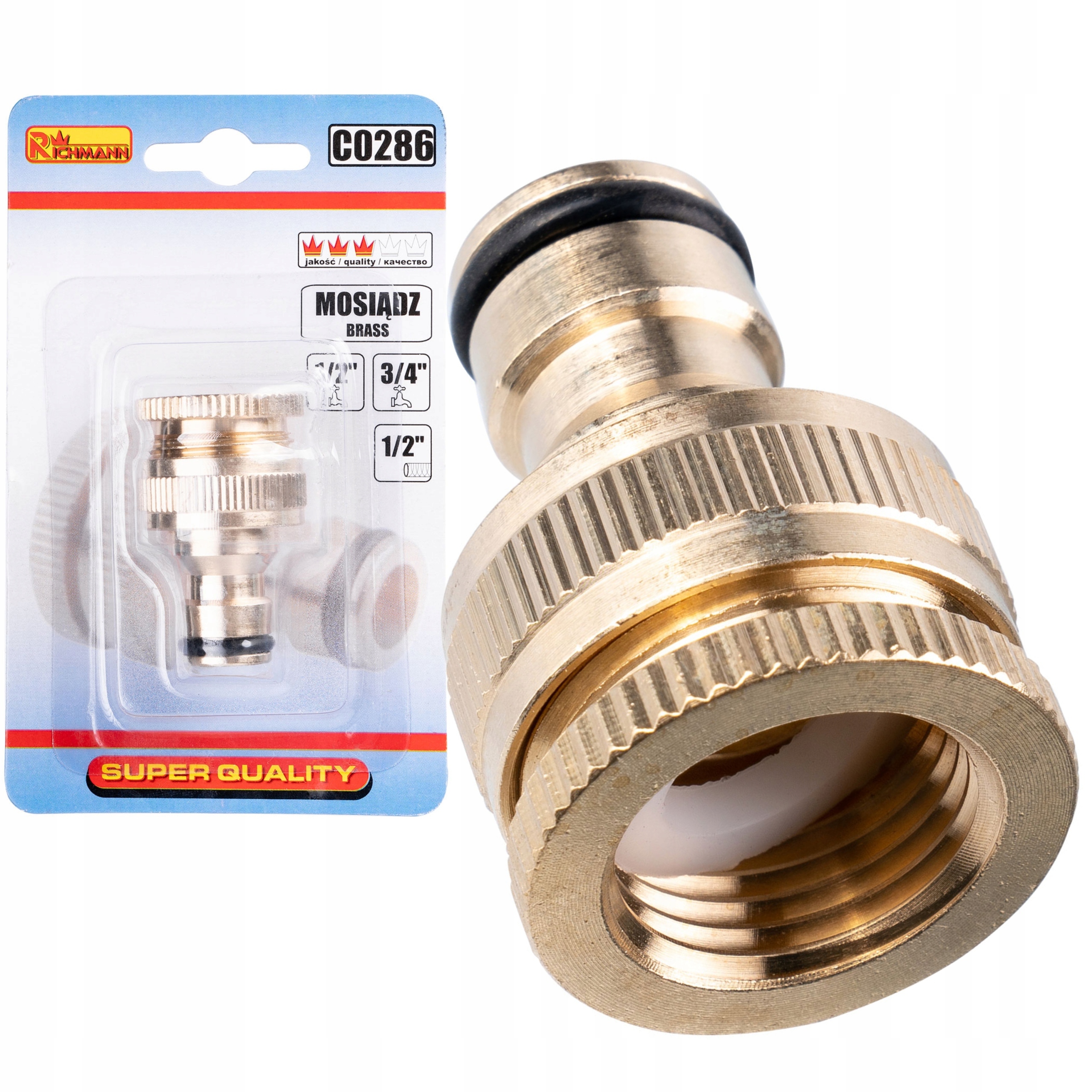 

Przyłącze Do Kranu 1/2'' 3/4'' Mosiądz Richmann
