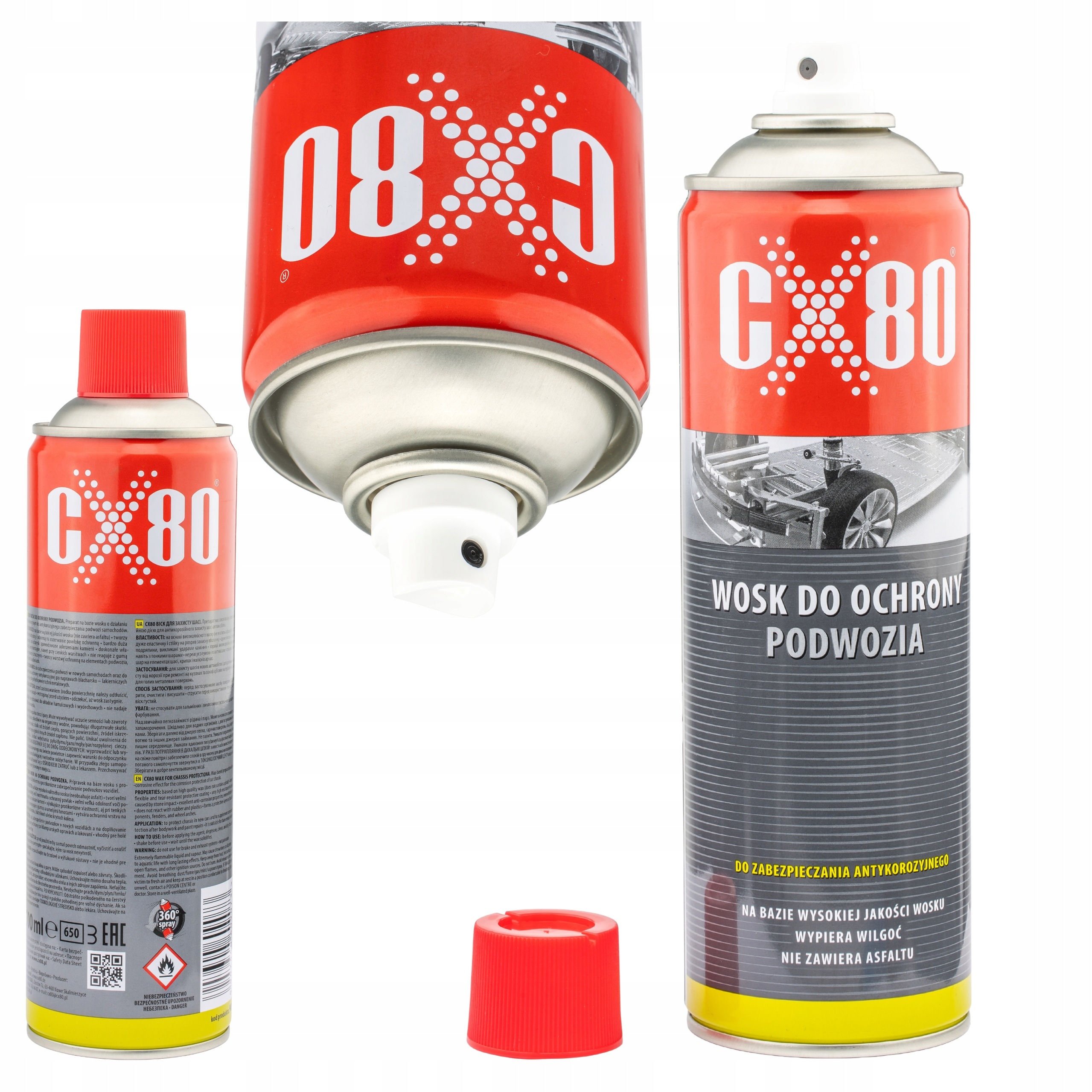 CX80 Wosk Do Ochrony Podwozia Samochodu 500ML Antykorozyjny Zabezpieczając