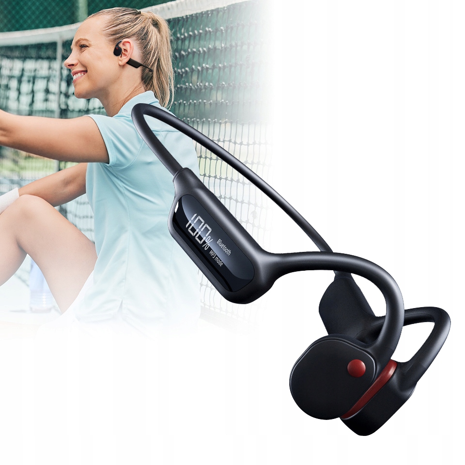 Kostní sluchátka bezdrátová voděodolná paměť 32GB reálné kostní MP3