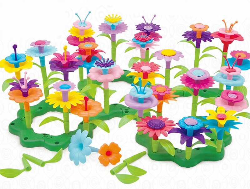 

109pcs Diy edukacyjne zabawki do układania kwiatów
