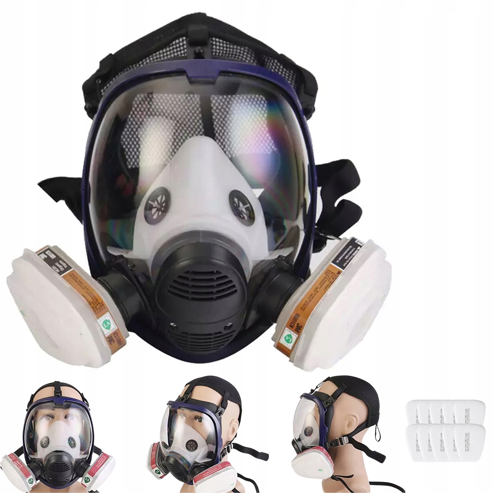 Celoobličejová Plynová Lakovací Maska 6800, Sada Filtrů