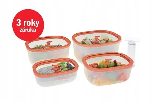 set vákuových dóz Fresko 5-dielny 177110, lososová Sta 177110