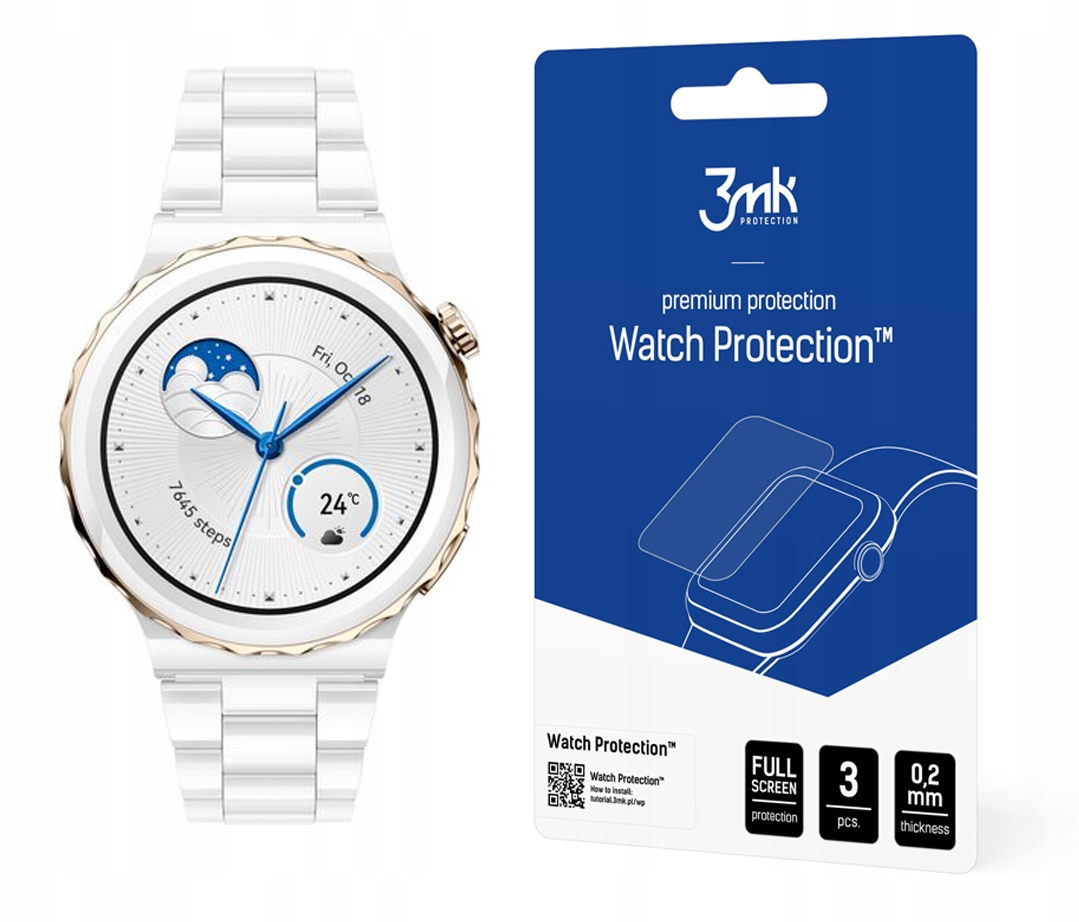 3MK Flexibilní sklo pro Huawei Gt 3 Pro Elegantní 43mm