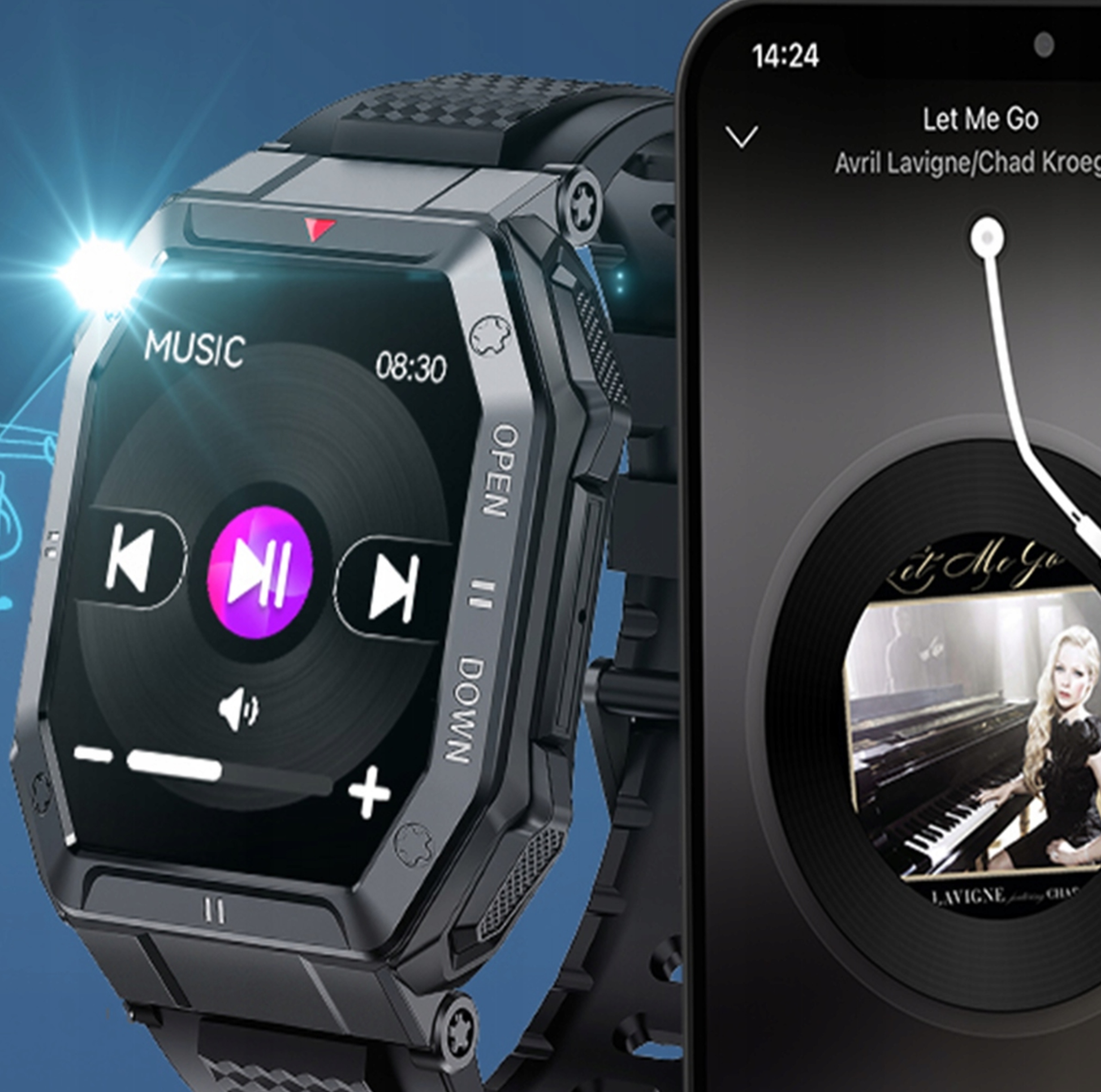 NAJNOWSZY SMARTWATCH ZEGAREK MĘSKI WODOODPORNY ROZMOWY FIT SPORT PREMIUM XL Obsługa ładowania bezprzewodowego tak