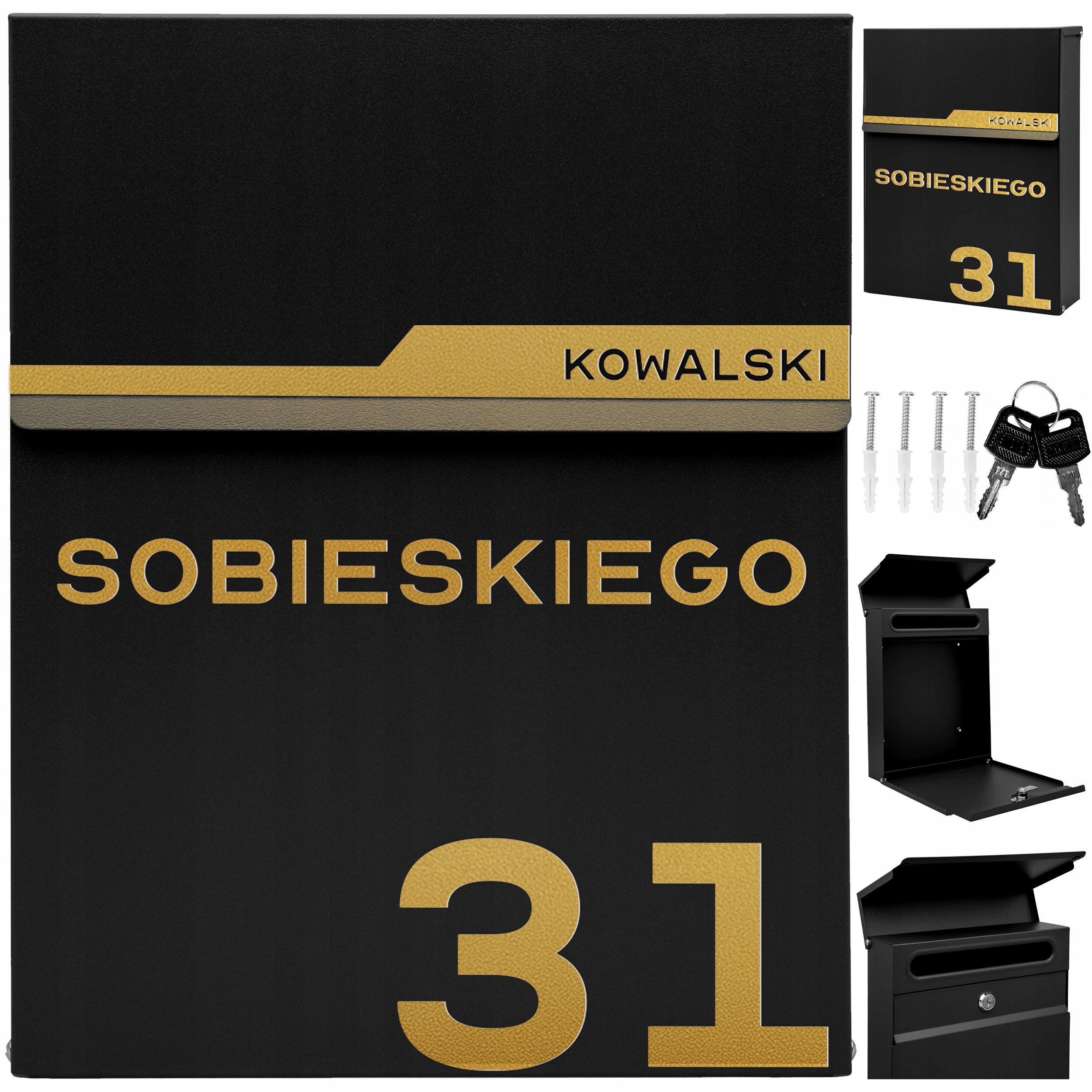 Poštovní Schránka Na Dopisy Černá Nápis Adresa Ulice Číslo