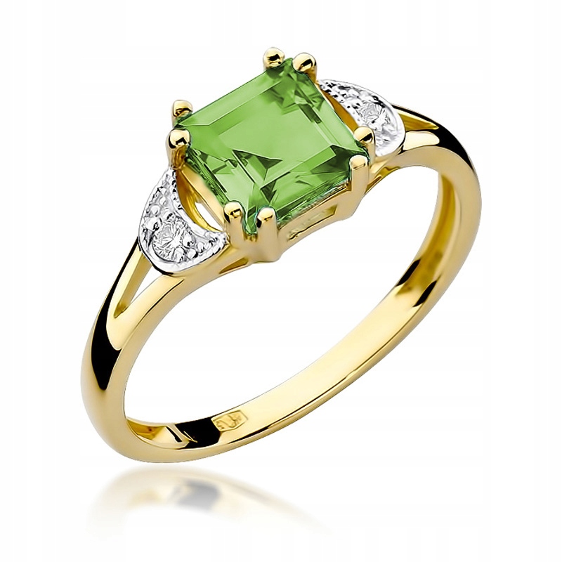 Prstýnek 585 14K s brilianty Oliwin 1,10CT čtverec