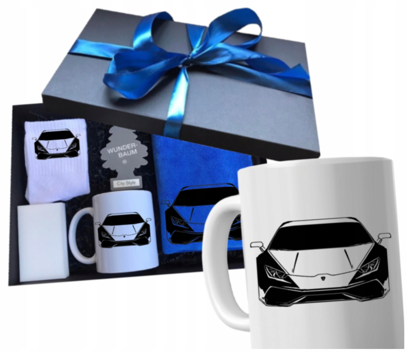 Sada hrnků pro něj Dárek k narozeninám pro řidiče auta Lamborghini