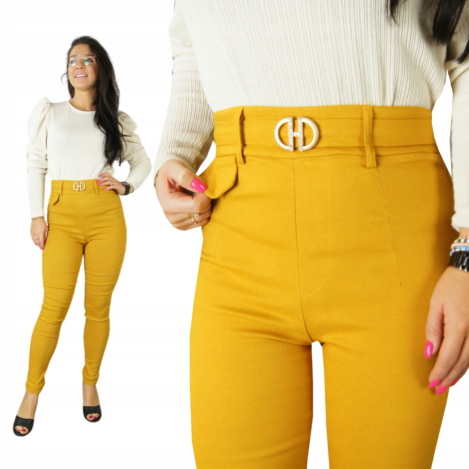 

Spodnie Wysoki Stan legginsy Modelujące 590, S/m