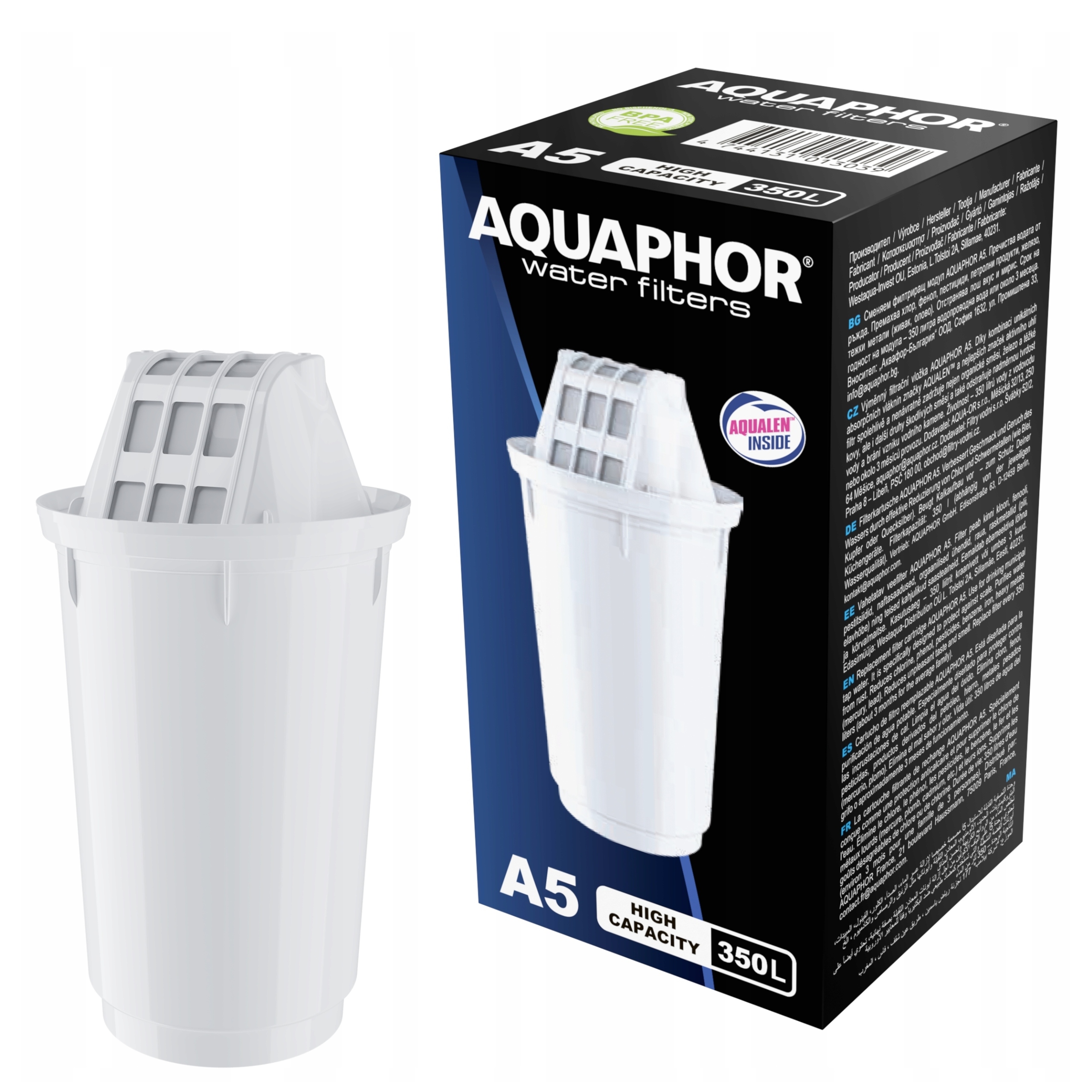 Filtry do konvice Filtrační vložky na vodu Aquaphor A5 350L 10 ks sada