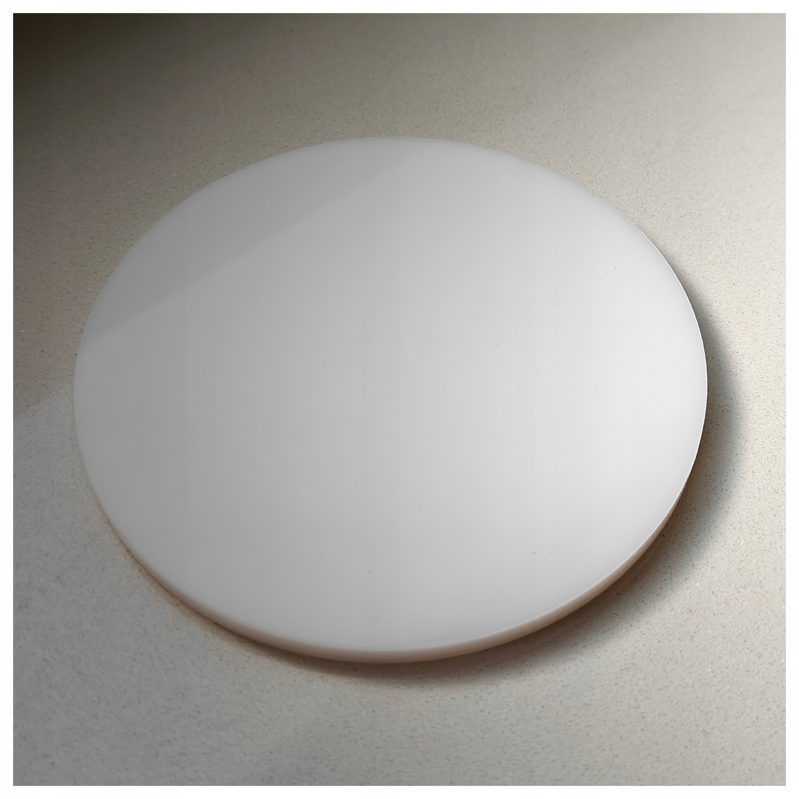 KOŁO Z PLEXI MLECZNEJ (PLEKSI / PLEKSA) - 5mm - Cięte Laserem Na Wymiar