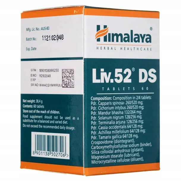Himalaya LIV.52 DS 60 tab. OCHRONA WĄTROBY -04.2027-