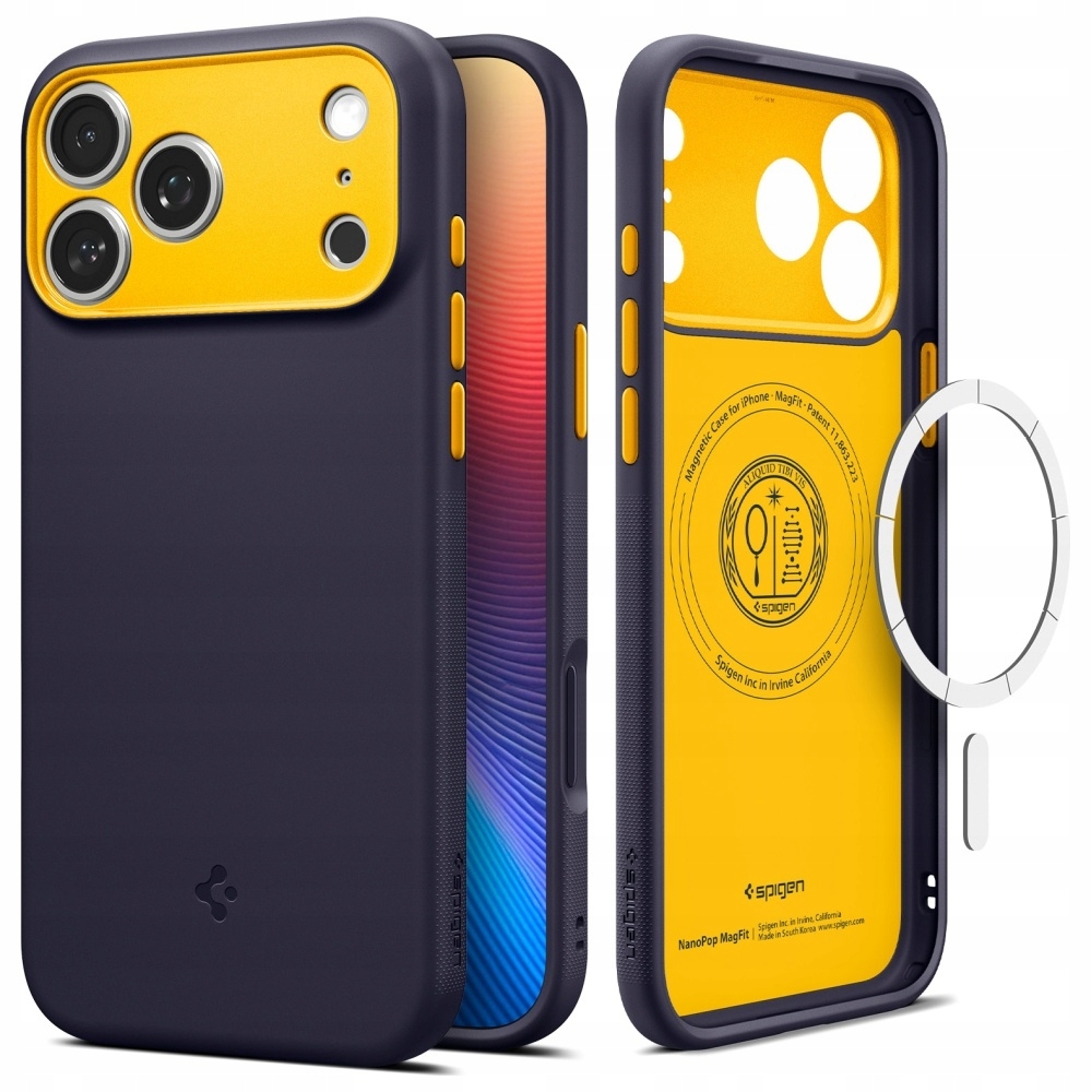 Pouzdro Spigen Nano Pop Mag MagSafe pro iPhone 17 Pro, tmavě modré