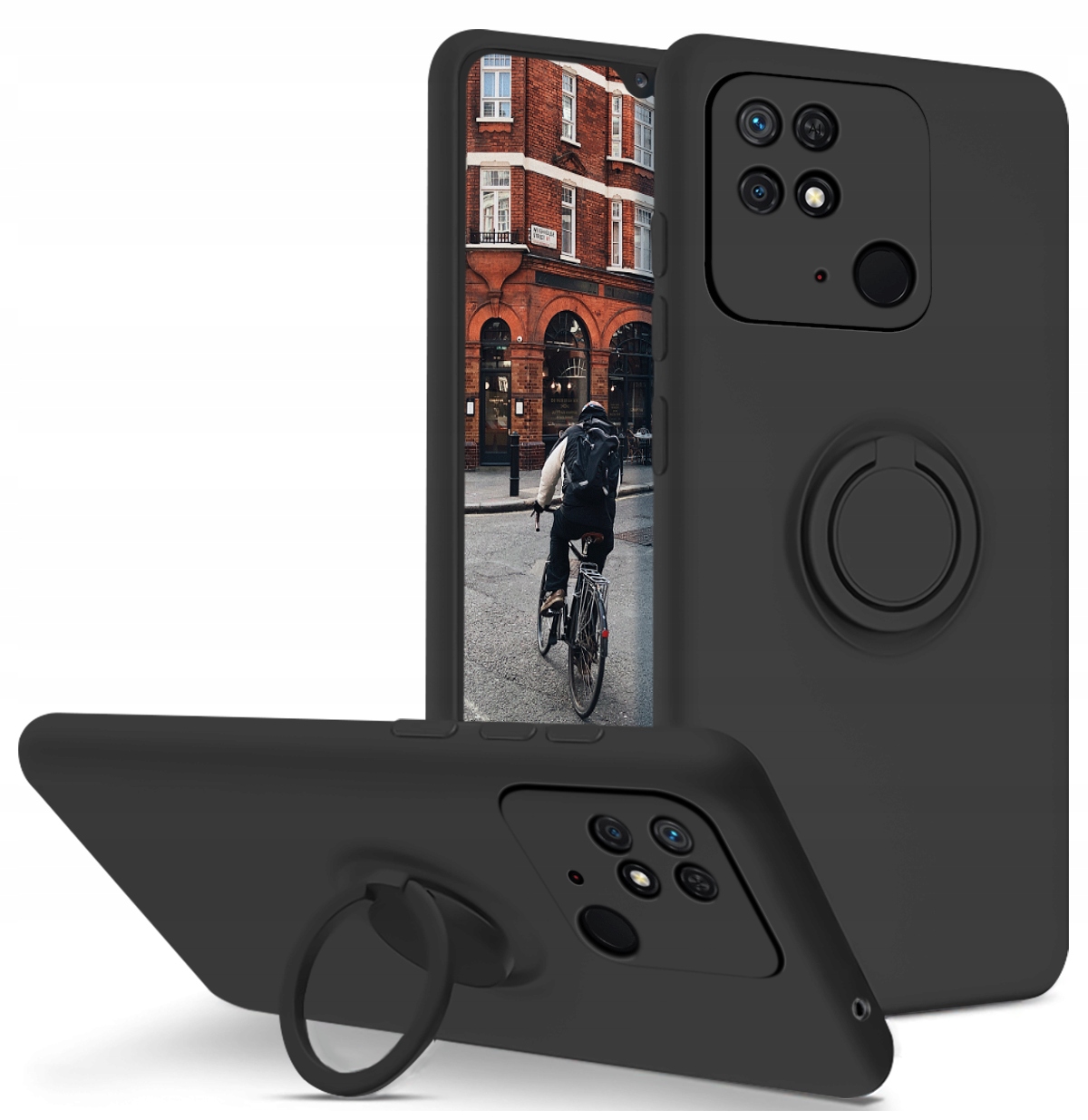 

Etui do Xiaomi Redmi 10C Silicone Ring Szkło 9H