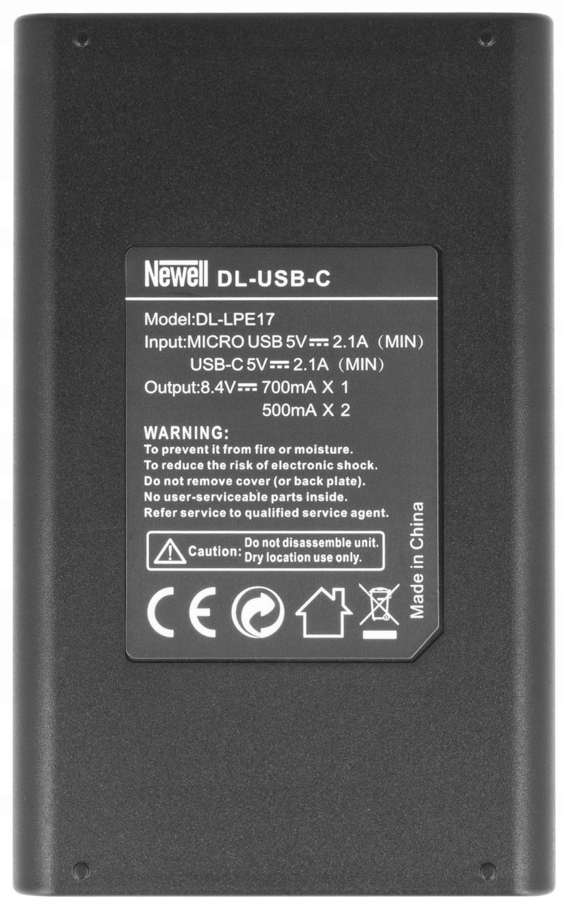 Ładowarka NEWELL DL-USB-C do akumulatorów LP-E17 Załączone wyposażenie KABEL USB