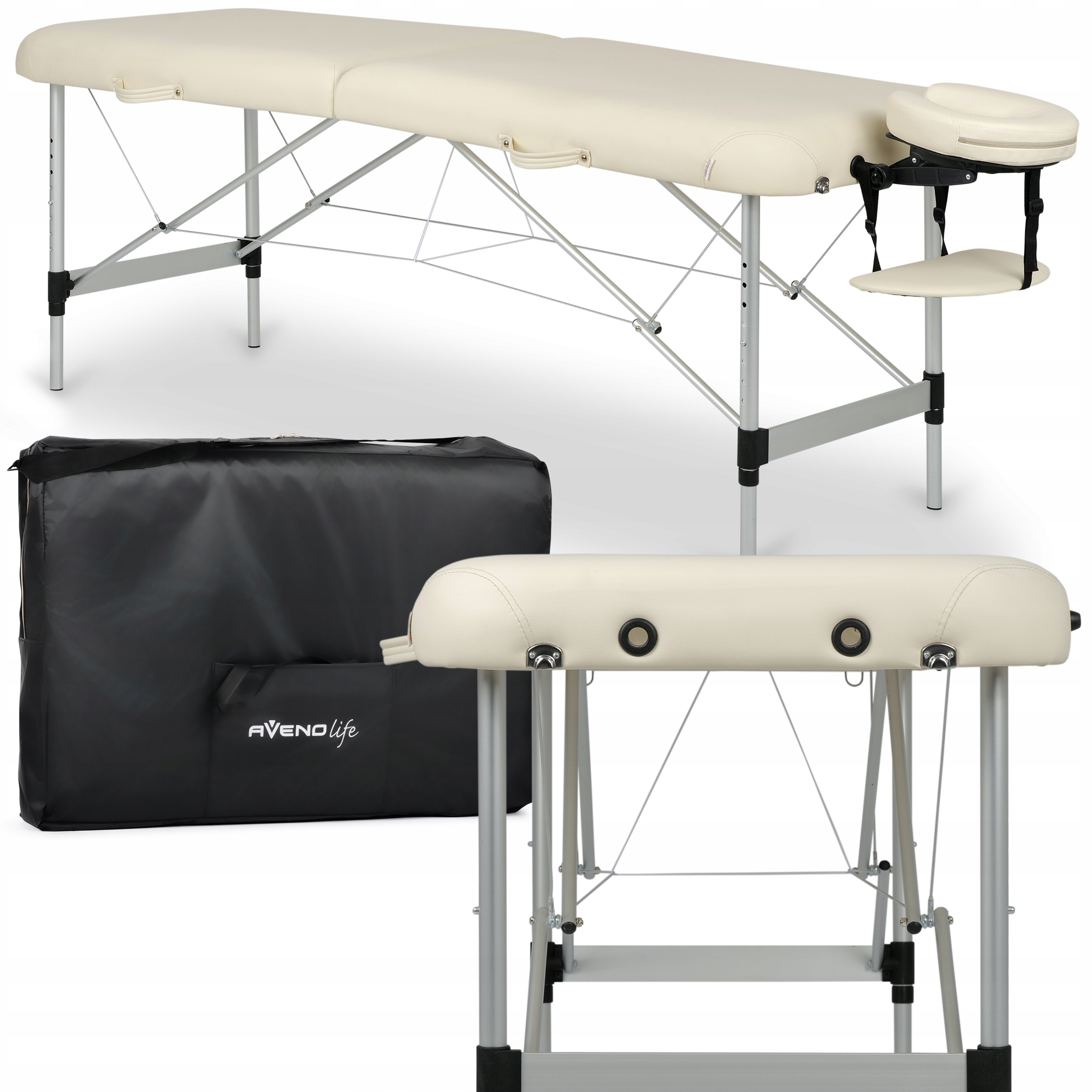 Skládací Hliníkové Kosmetické Lůžko Na Řasy Estetic Light S Regulací