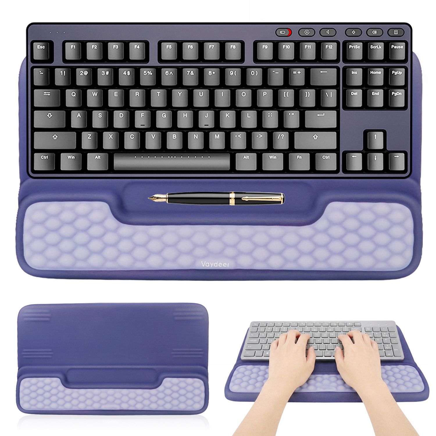 Podložka Pod Zápěstí S Podstavcem Na Klávesnici A Úložným Prostorem Pro Akcesoria