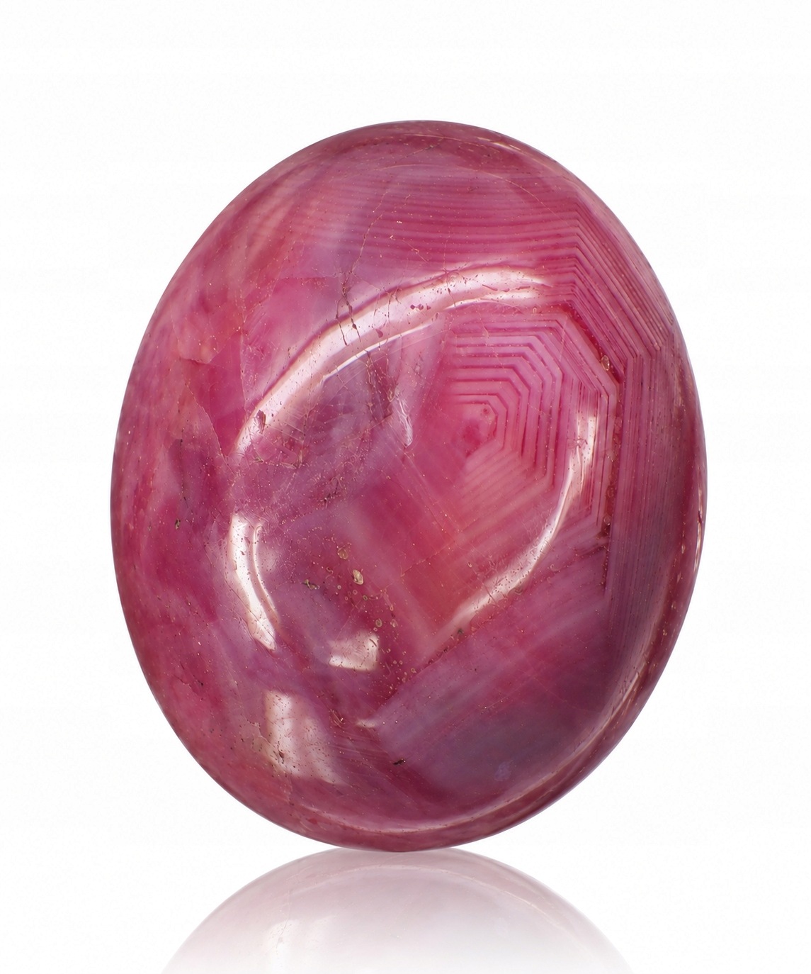 Přírodní Rubín 21.04ct Mosambický Kabošon I3 elektronický certifikát Wbd
