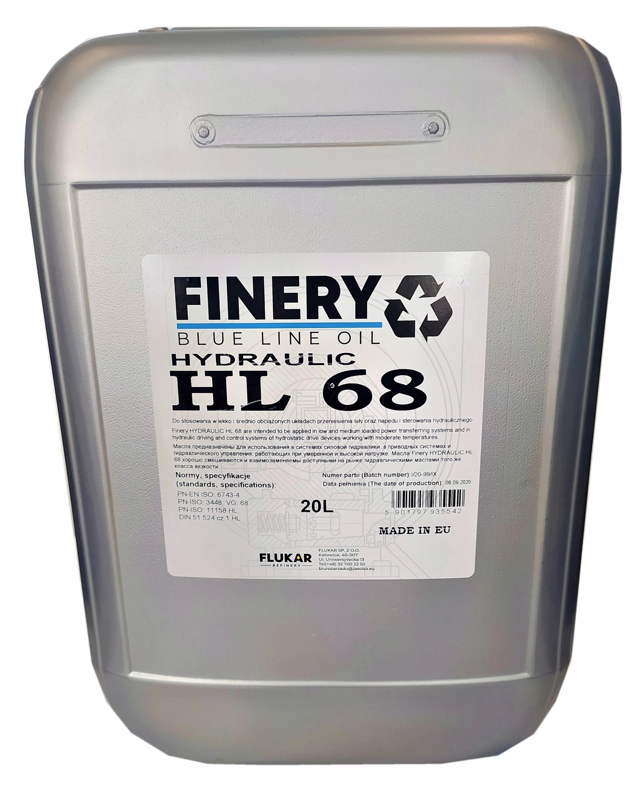

Finery Hydraulic Hl 68 20L. Olej Hydrauliczny