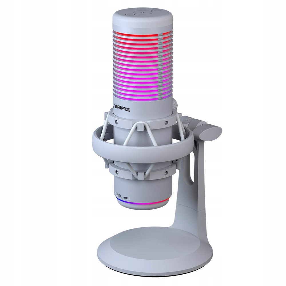 Rampage Bemol Herní/podcastový mikrofon Rgb Usb-c bílý