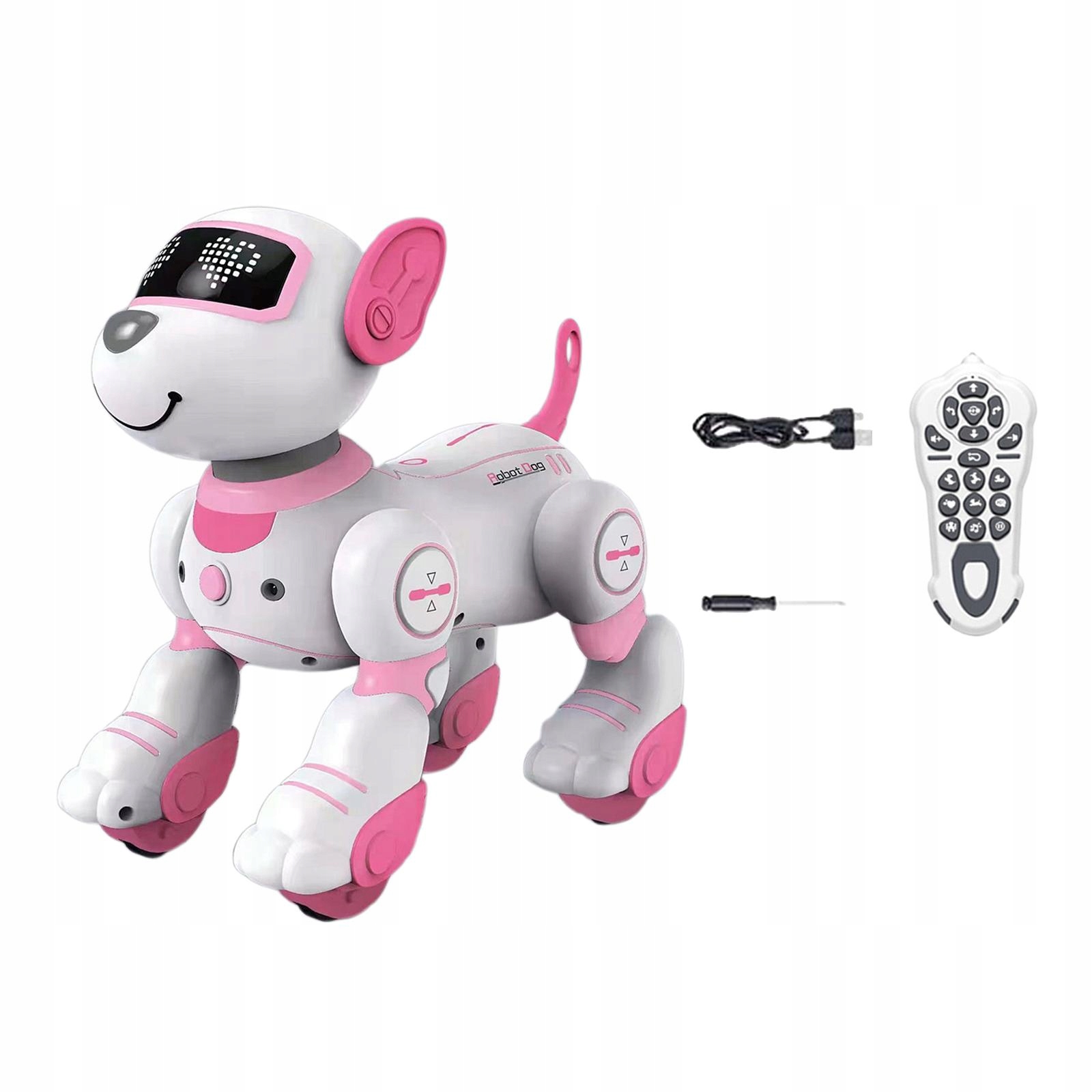 Cute Smart Robot Dog Toys Programable Interactive Play Remote Control Pink Rodzaj do programowania i kodowania