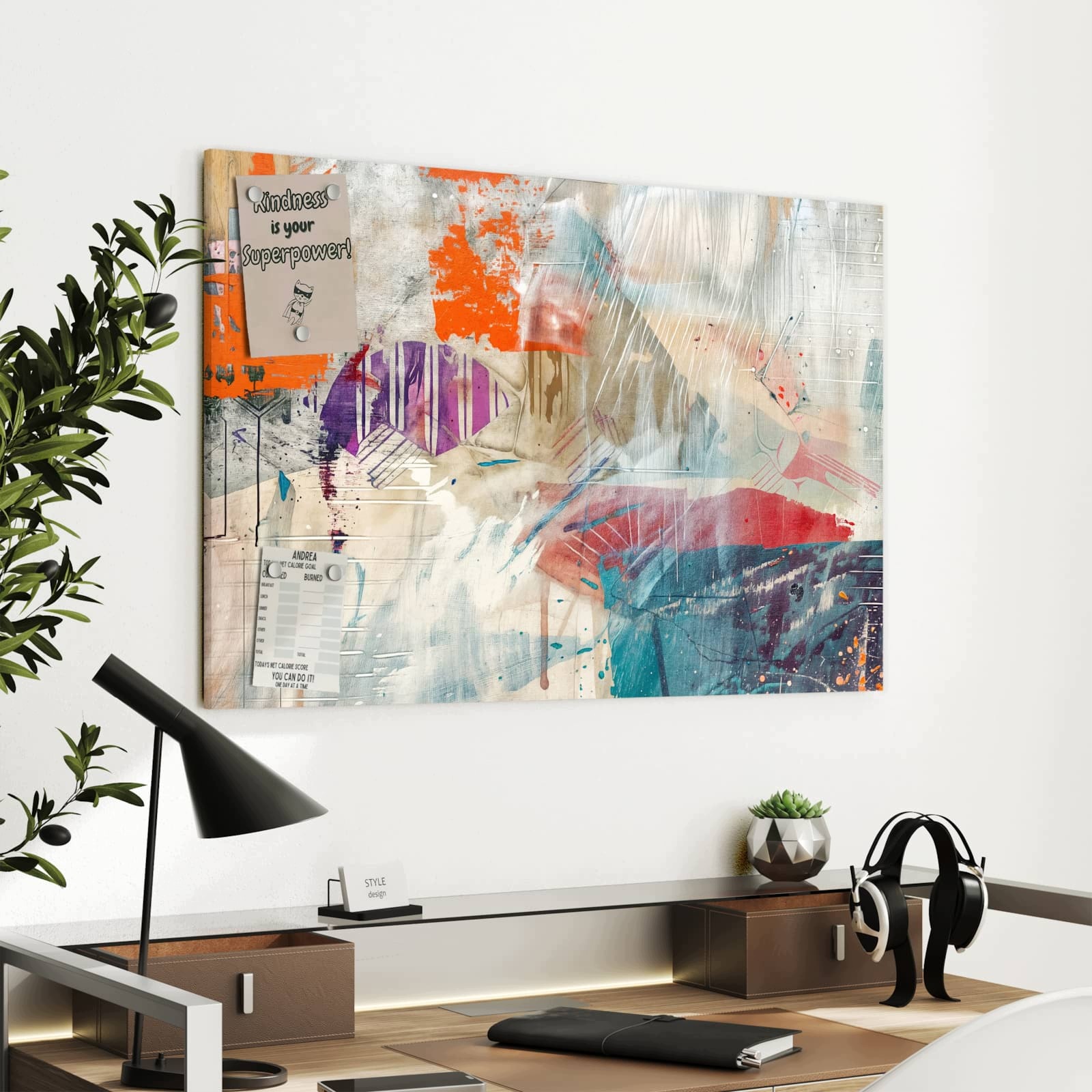 Magnetická tabule Nowoczesne Abstrakce 90 × 60 cm