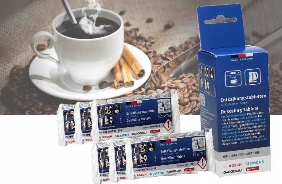 Tabletki odkamieniające SIEMENS BOSCH 6002 TZ80002 Zastosowanie do ekspresów