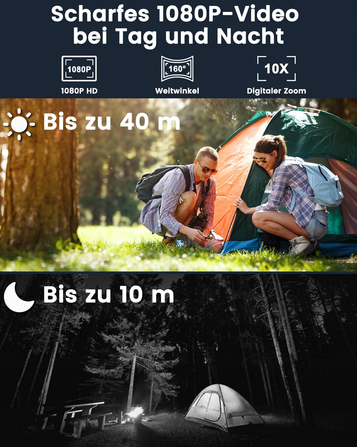 BEXTGOO Kamera 4G LTE z SIM Bezprzewodowa 5200mAh AI Detekcja Ruchu — miniatura 6