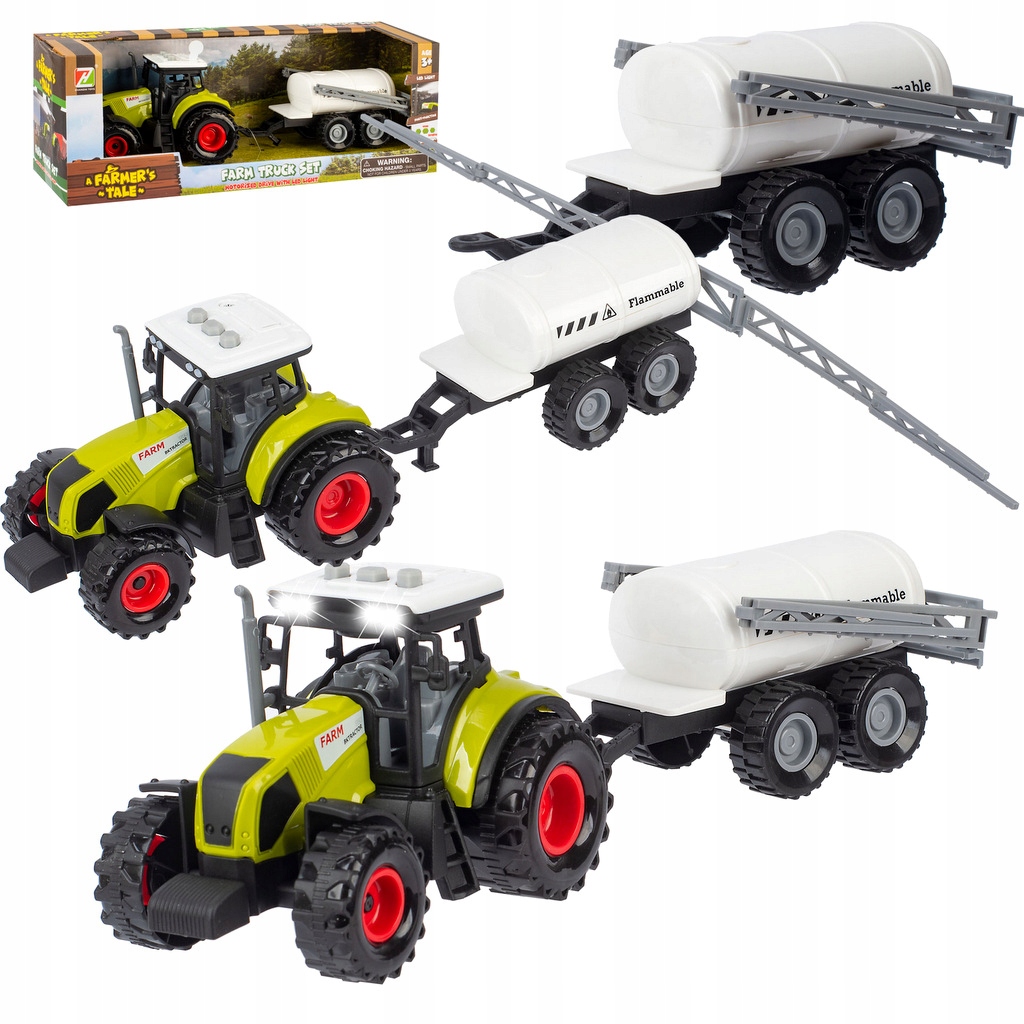 

Ciągnik Traktor z Przyczepą Zestaw Rolniczy Farmer